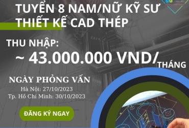 TUYỂN 08 NAM/NỮ KỸ SƯ THIẾT KẾ CAD THÉP - KUMAMOTO